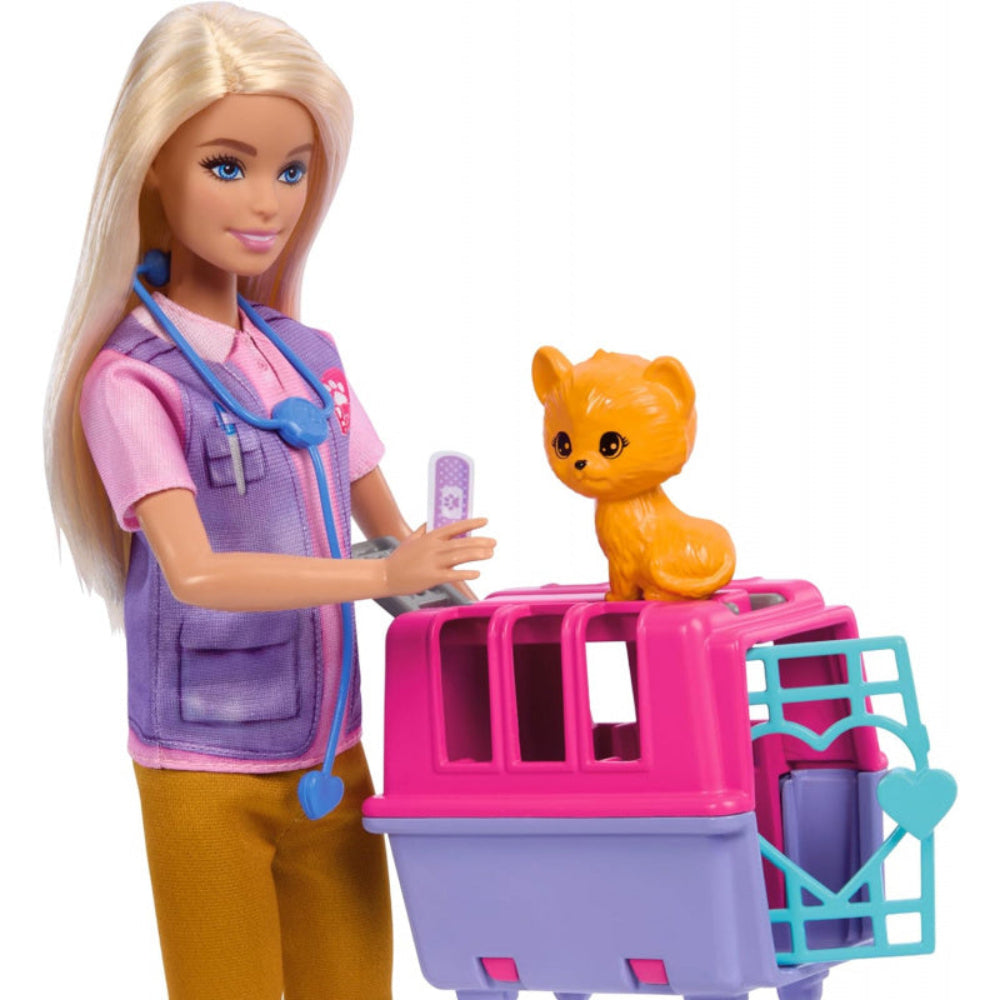 Barbie Animal Rescue & Recovery Playset With Blonde Doll, 2 Animal Figures & Accessories