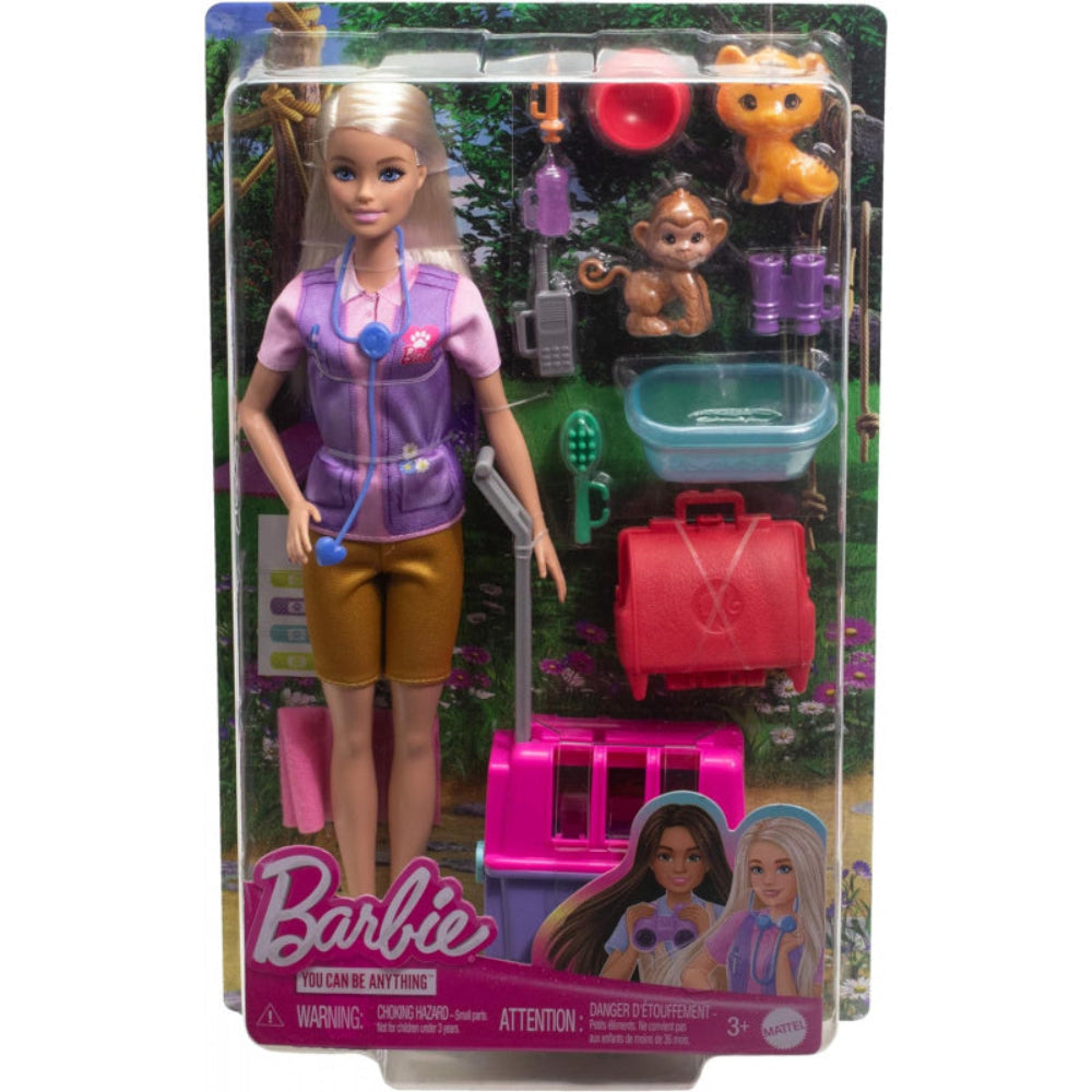 Barbie Animal Rescue & Recovery Playset With Blonde Doll, 2 Animal Figures & Accessories