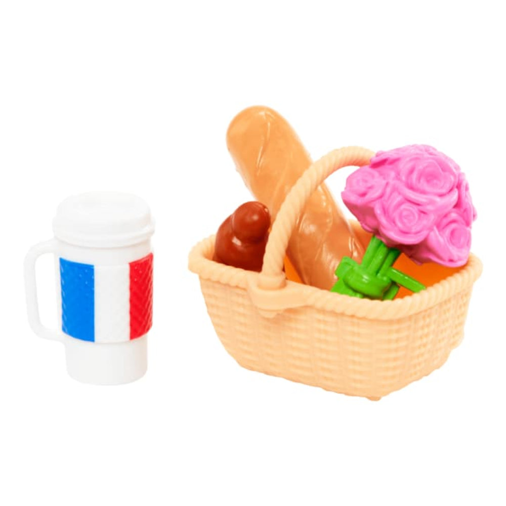 Barbie Pink Passport Paris Doll Set With Clothes & Picnic Accessories, Includes Brunette Doll