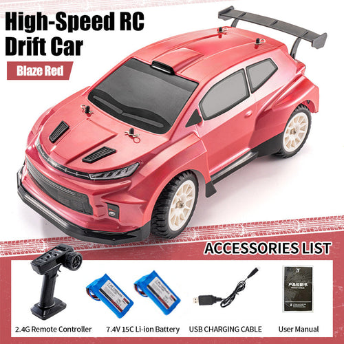 1/12 2.4G 4WD Drift Rally RC Car with Gyroscope & LED Lights – Full Scale
